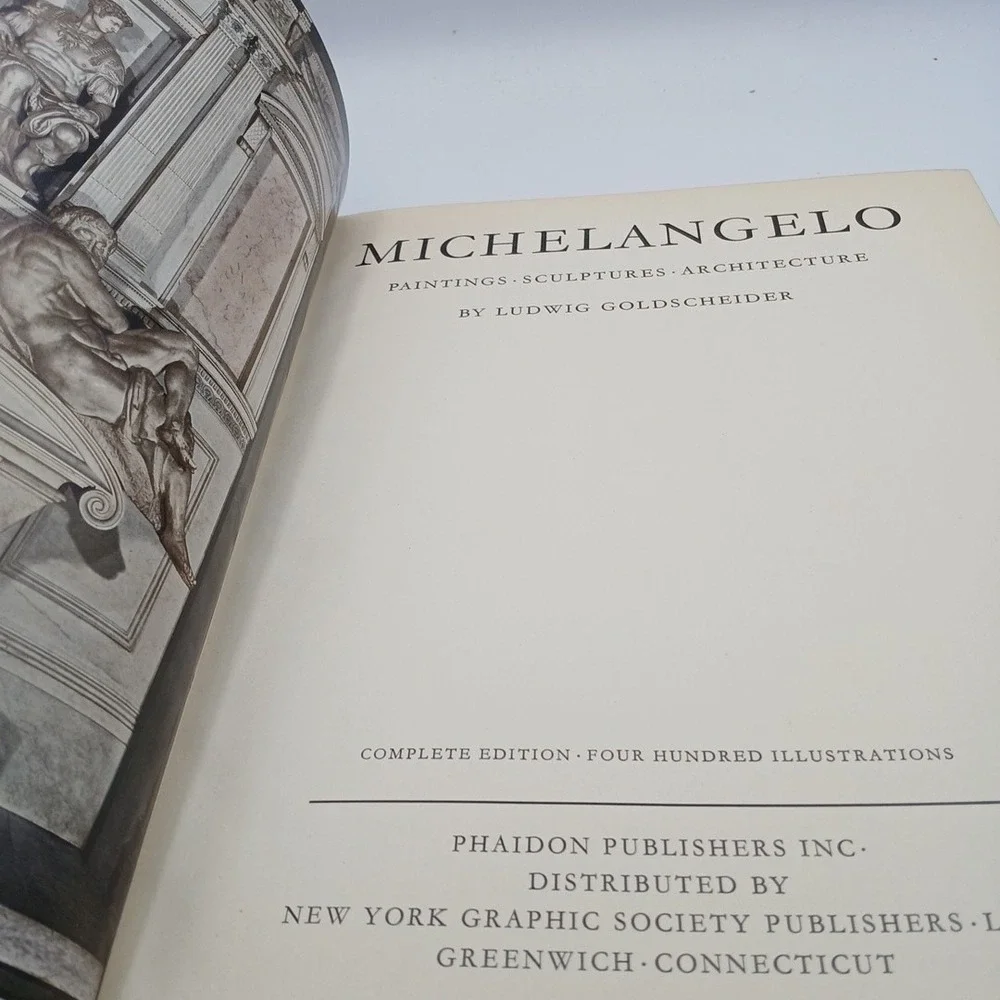 Michelangelo Paintings Sculptures Architecture 1964 Goldscheider Phaidon Art